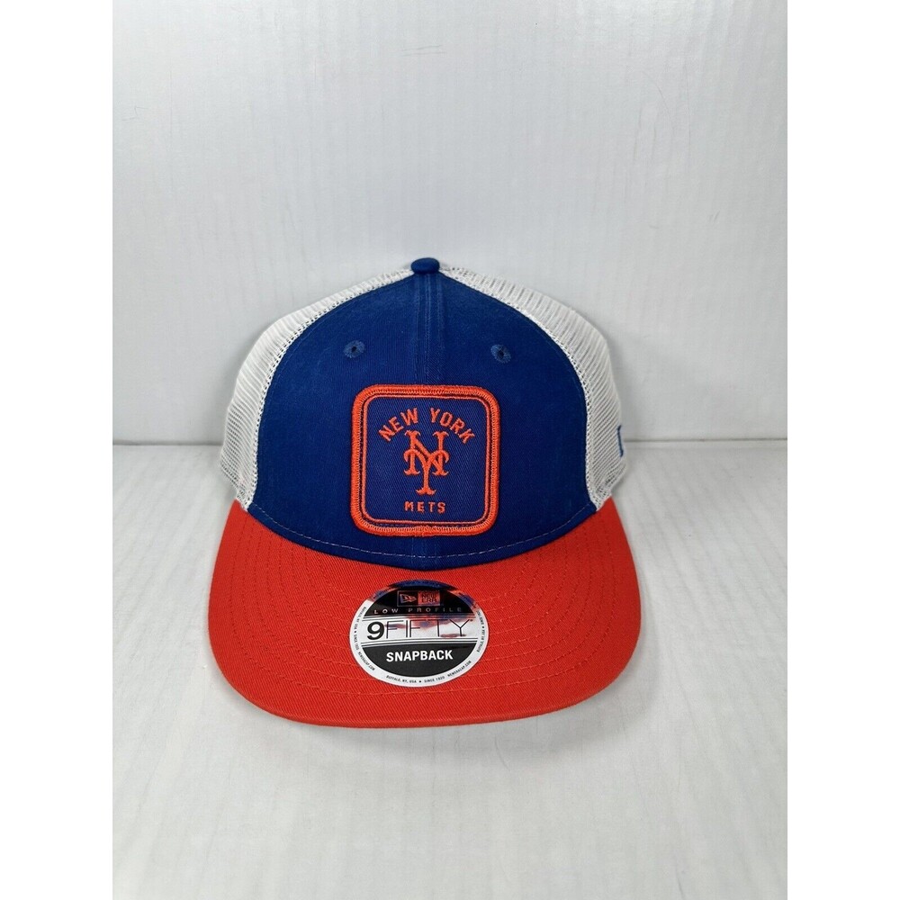 New Era New York Mets Squared Low Profile 9FIFTY Snapback Hat Adjustable Blue